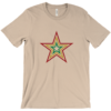 Reggae Harmony: Geometric Rasta Stars Unisex T-Shirt - Image 2