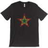 Reggae Harmony: Geometric Rasta Stars Unisex T-Shirt