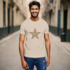 Reggae Harmony: Geometric Rasta Stars Unisex T-Shirt - Image 4
