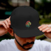 Vintage Lion Silhouette In Red, Gold, And Greens Trucker Cap - Image 3